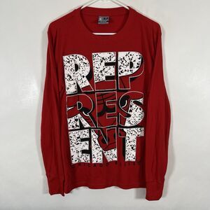 Chicago Bulls UNK NBA Long Sleeve Thermal T Shirt Mens Medium Red Waffle Knit